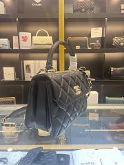 Chanel New Trendy Black CC Flap Top Handle Bag - 2