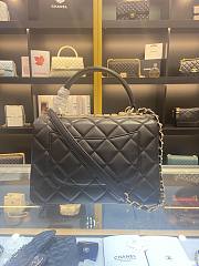 Chanel New Trendy Black CC Flap Top Handle Bag - 5