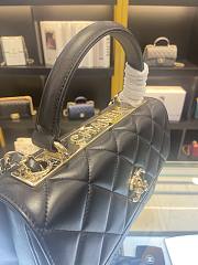 Chanel New Trendy Black CC Flap Top Handle Bag - 6