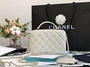 Chanel 22A Mini Vanity Caviar White Leather Bag - 2