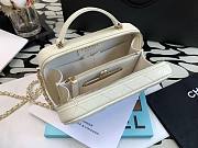 Chanel 22A Mini Vanity Caviar White Leather Bag - 4