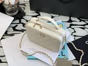 Chanel 22A Mini Vanity Caviar White Leather Bag - 5