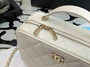 Chanel 22A Mini Vanity Caviar White Leather Bag - 6