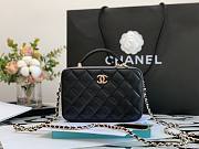 Chanel 22A Mini Vanity Caviar Black Leather Bag - 1