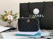 Chanel 22A Mini Vanity Caviar Black Leather Bag - 2