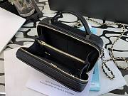 Chanel 22A Mini Vanity Caviar Black Leather Bag - 4