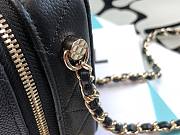 Chanel 22A Mini Vanity Caviar Black Leather Bag - 5