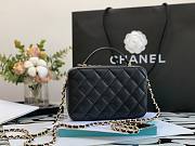 Chanel 22A Mini Vanity Caviar Black Leather Bag - 6