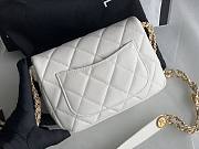 Chanel 22A Mini Caviar White Flap Bag - 6