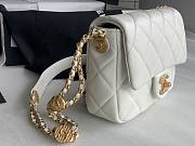 Chanel 22A Mini Caviar White Flap Bag - 3