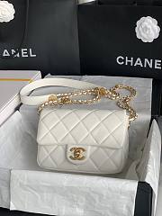 Chanel 22A Mini Caviar White Flap Bag - 2