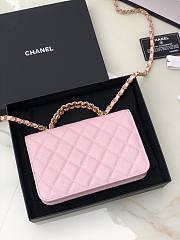 Chanel woc caviar handle pink leather bag - 5