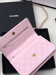 Chanel woc caviar handle pink leather bag - 3