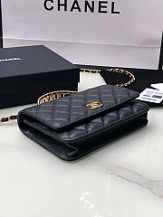 Chanel woc caviar handle black leather bag - 6