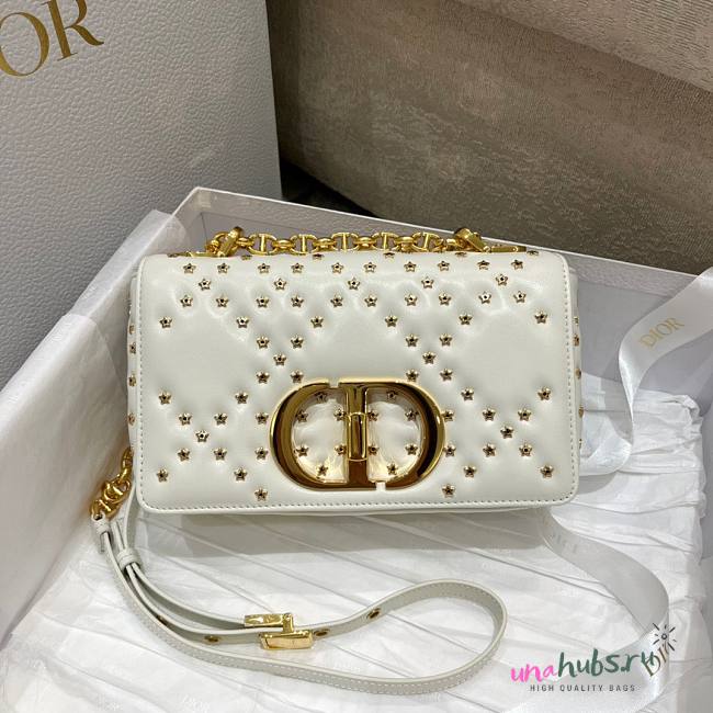 Dior Caro LuckyStar White Leather Bag  - 1