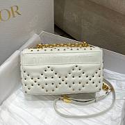 Dior Caro LuckyStar White Leather Bag  - 4