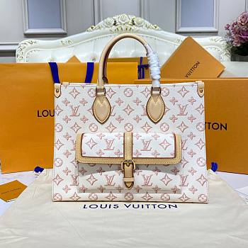 Louis Vuitton Onthego white retro colored MM bag