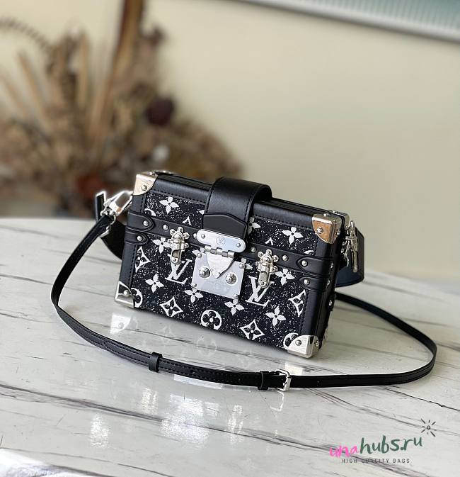 Louis Vuitton Petite Malle black denim bag - 1