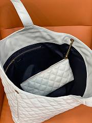 YSL Icare Maxi Shopping White Lambskin Bag - 4