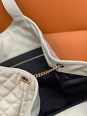 YSL Icare Maxi Shopping White Lambskin Bag - 3