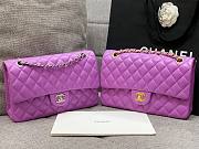 CHANEL 1112 Purple 2.55 Lampskin Flap 25cm Bag  - 1