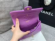 CHANEL 1112 Purple 2.55 Lampskin Flap 25cm Bag  - 5