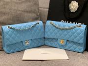 CHANEL 1112 Blue 2.55 Lampskin Flap 25cm Bag - 1