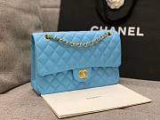 CHANEL 1112 Blue 2.55 Lampskin Flap 25cm Bag - 2