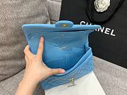 CHANEL 1112 Blue 2.55 Lampskin Flap 25cm Bag - 3