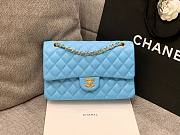 CHANEL 1112 Blue 2.55 Lampskin Flap 25cm Bag - 5