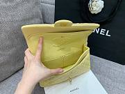 CHANEL 1112 Yellow 2.55 Lampskin Flap 25cm Bag - 3