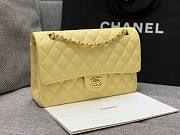 CHANEL 1112 Yellow 2.55 Lampskin Flap 25cm Bag - 6