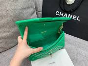 CHANEL 1112 Green 2.55 Lampskin Flap 25cm Bag - 5