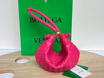 Bottega Veneta Turn Medium Pink Intrecciato Leather Bag