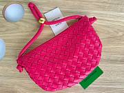 Bottega Veneta Turn Medium Pink Intrecciato Leather Bag - 3