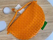 Bottega Veneta Turn Medium Orange Intrecciato Leather Bag - 2