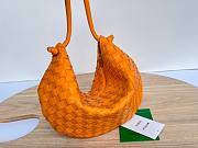 Bottega Veneta Turn Medium Orange Intrecciato Leather Bag - 4