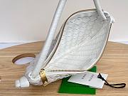 Bottega Veneta Turn Medium White Intrecciato Leather Bag - 4