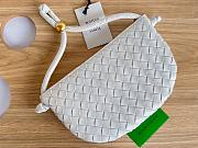 Bottega Veneta Turn Medium White Intrecciato Leather Bag - 6