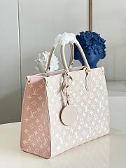 Louis Vuitton Onthego MM Khaki Pink/Gray Bag - 6