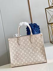 Louis Vuitton Onthego MM Khaki Pink/Gray Bag - 5