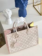 Louis Vuitton Onthego MM Khaki Pink/Gray Bag - 2