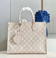 Louis Vuitton Onthego MM Khaki Pink/Gray Bag - 1