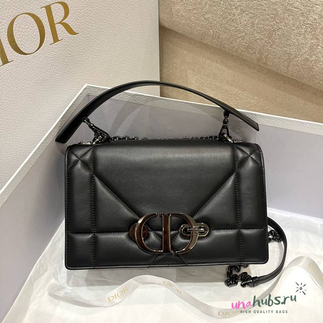 Dior Montaige all black leather bag - 1