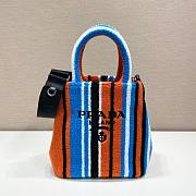 Prada Orange Embroidered Handbag - 1