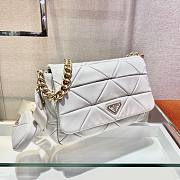 Prada System nappa leather patchwork bag in white - 2