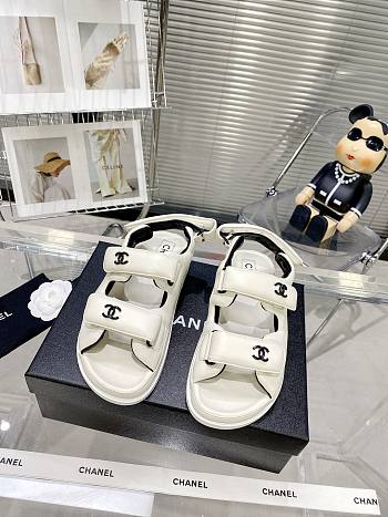 Chanel white sandals