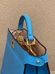 Fendi Peekaboo ISeeU Medium East-West Blue Tote Bag - 4