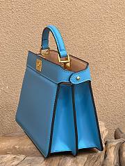 Fendi Peekaboo ISeeU Medium East-West Blue Tote Bag - 5