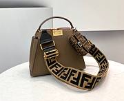 Fendi Medium Peekaboo Leather Brown Bag - 1